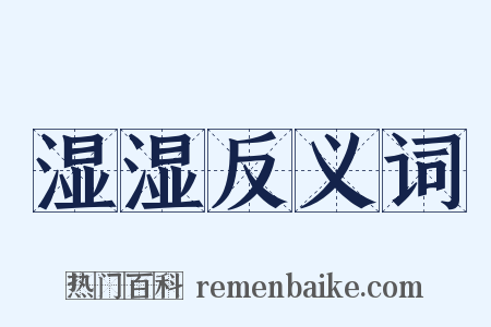 湿湿反义词是什么意思的图片
